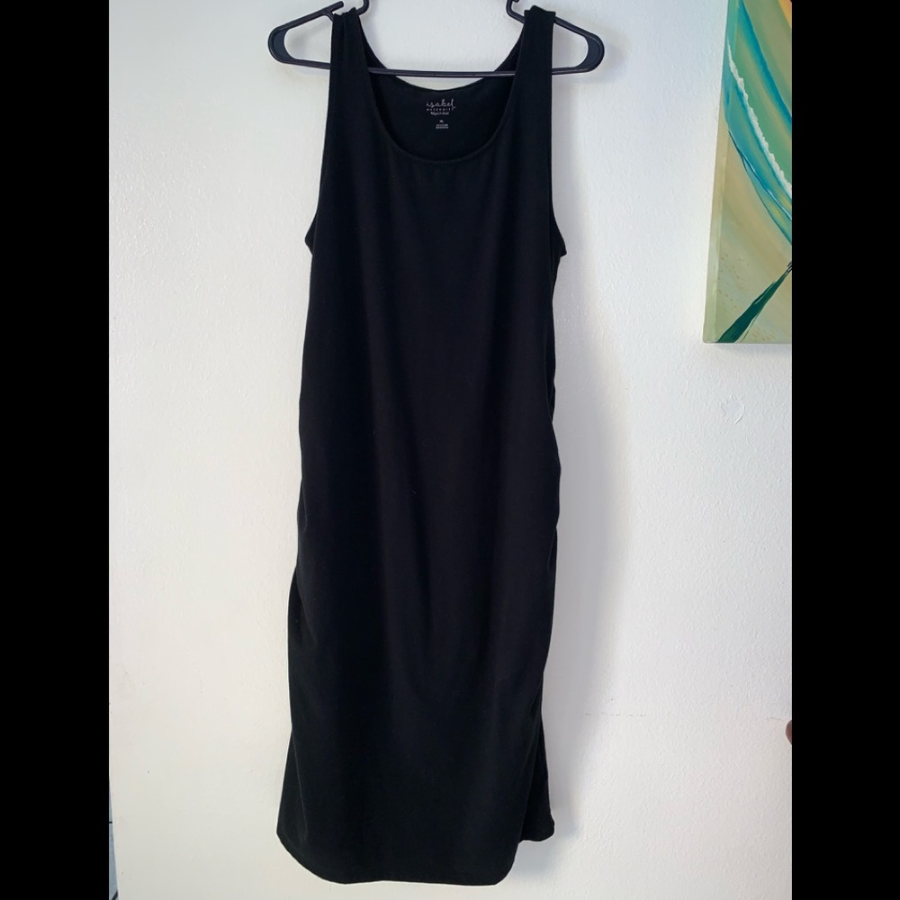 Isabel Maternity Black sleeveless Dress